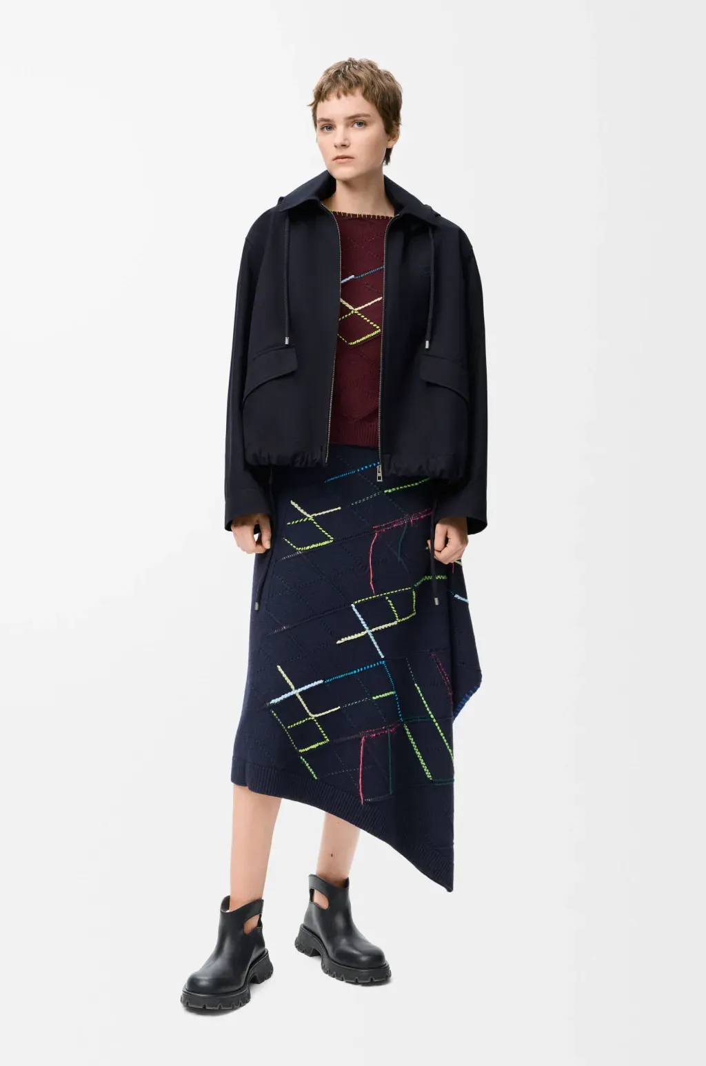Hooded Parka In Cotton And Silk