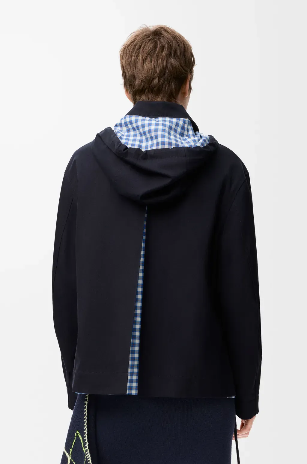 Hooded Parka In Cotton And Silk