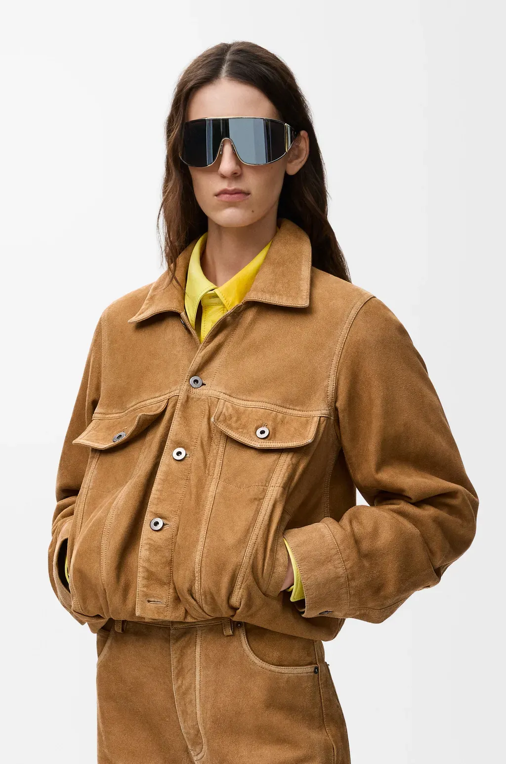 Jacket In Suede Goatskin
