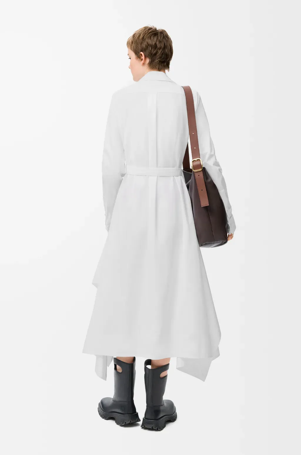 Draped Dress In Cotton