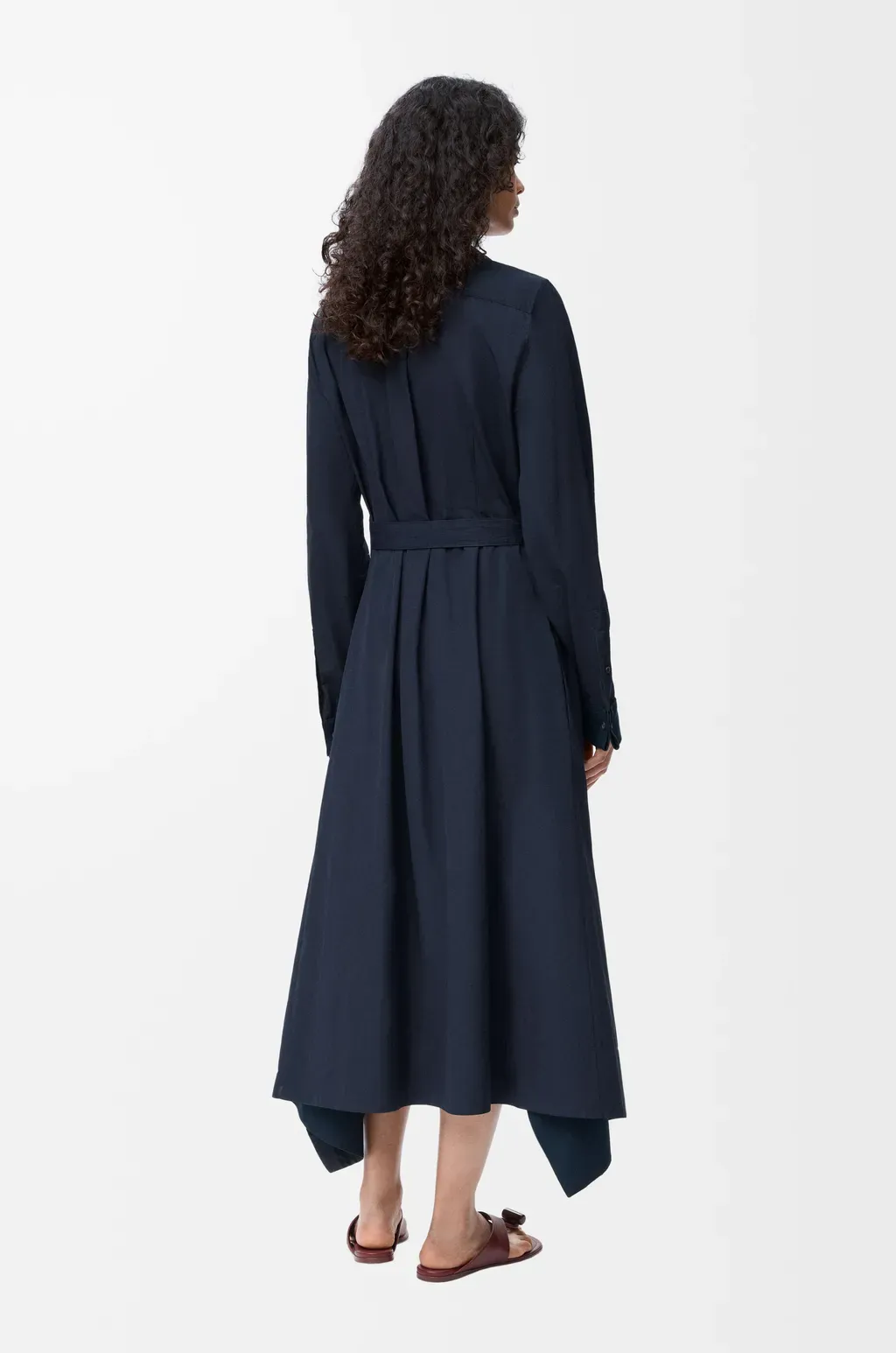 Draped Dress In Cotton