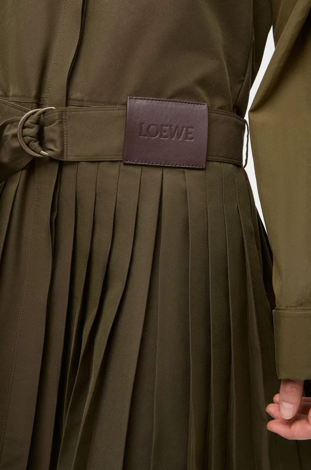 Pleated Dress In Cotton Blend