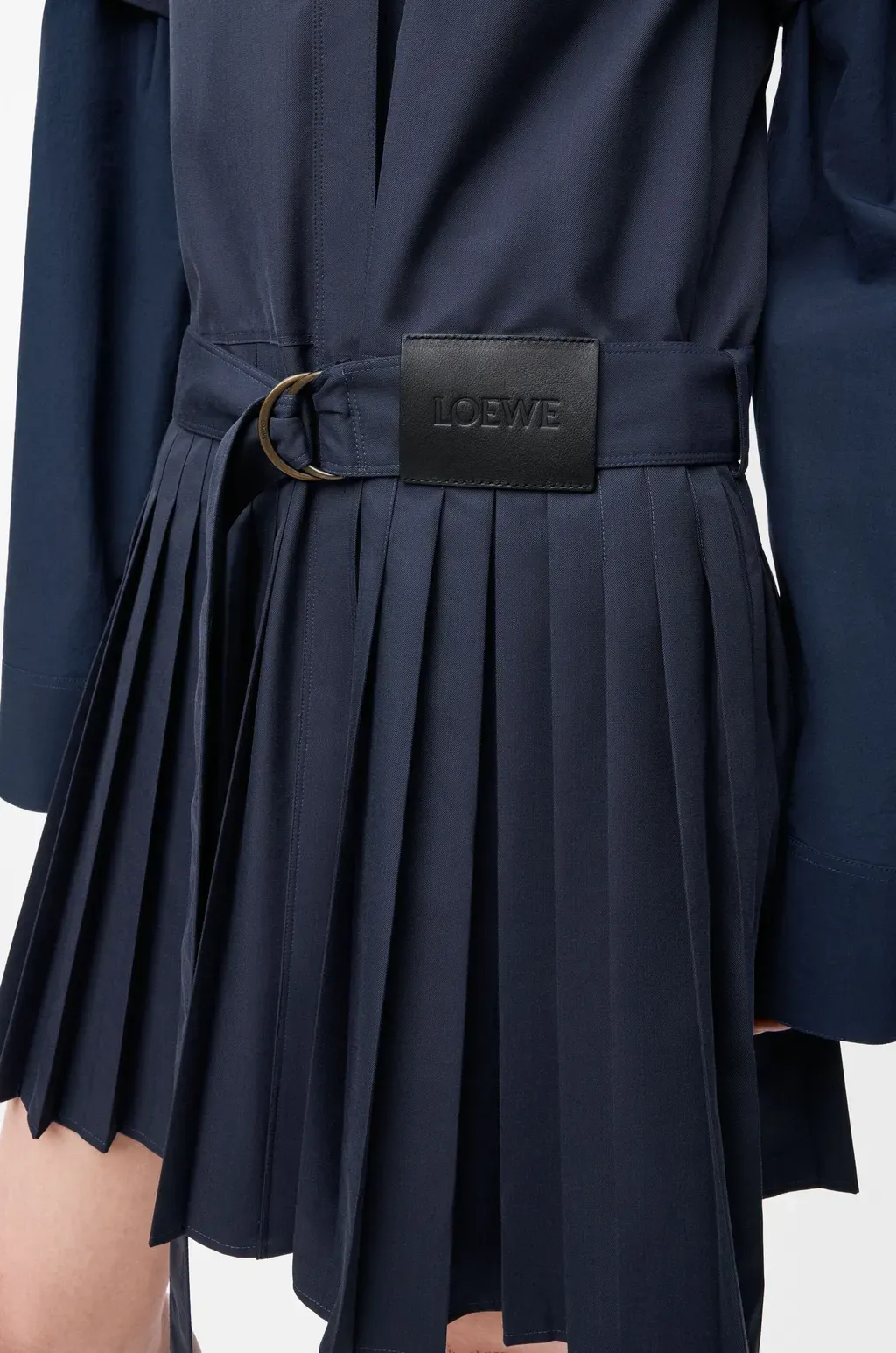 Pleated Dress In Cotton Blend