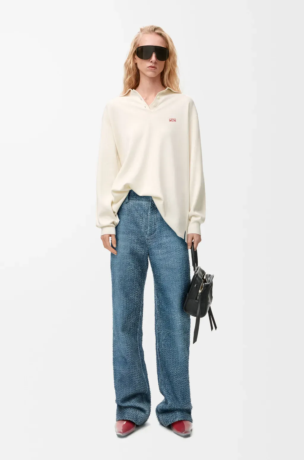 Polo Sweater In Cashmere And Silk Blend