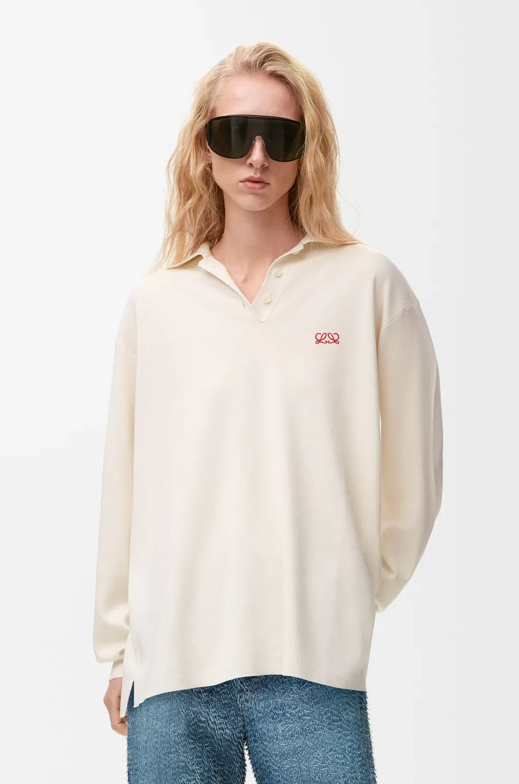 Polo Sweater In Cashmere And Silk Blend