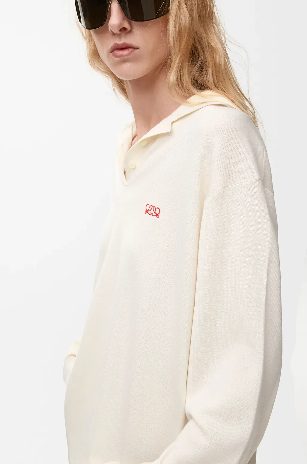 Polo Sweater In Cashmere And Silk Blend