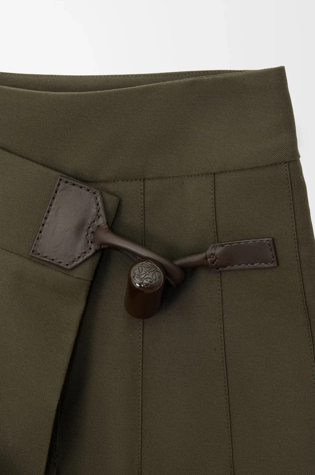 Pleated Mini Skirt In Cotton Blend
