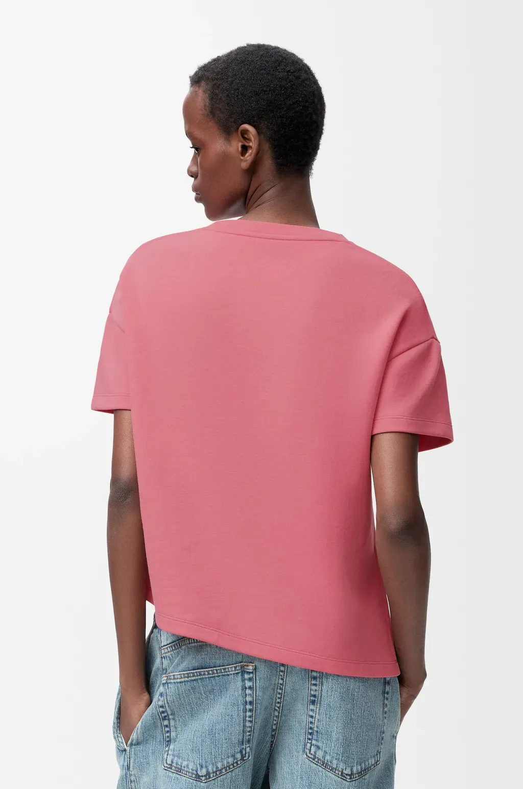Asymmetric T-Shirt In Cotton Blend