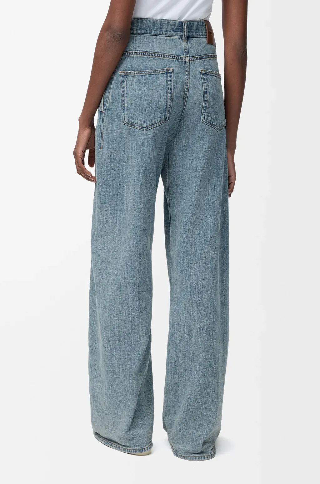 Belted Jeans In Denim