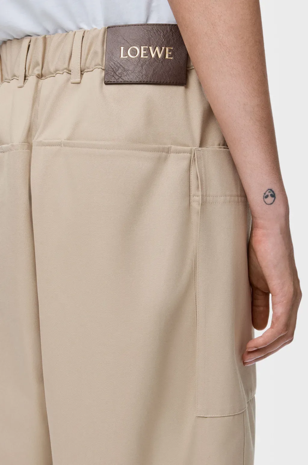 Cropped Trousers In Cotton And Silk