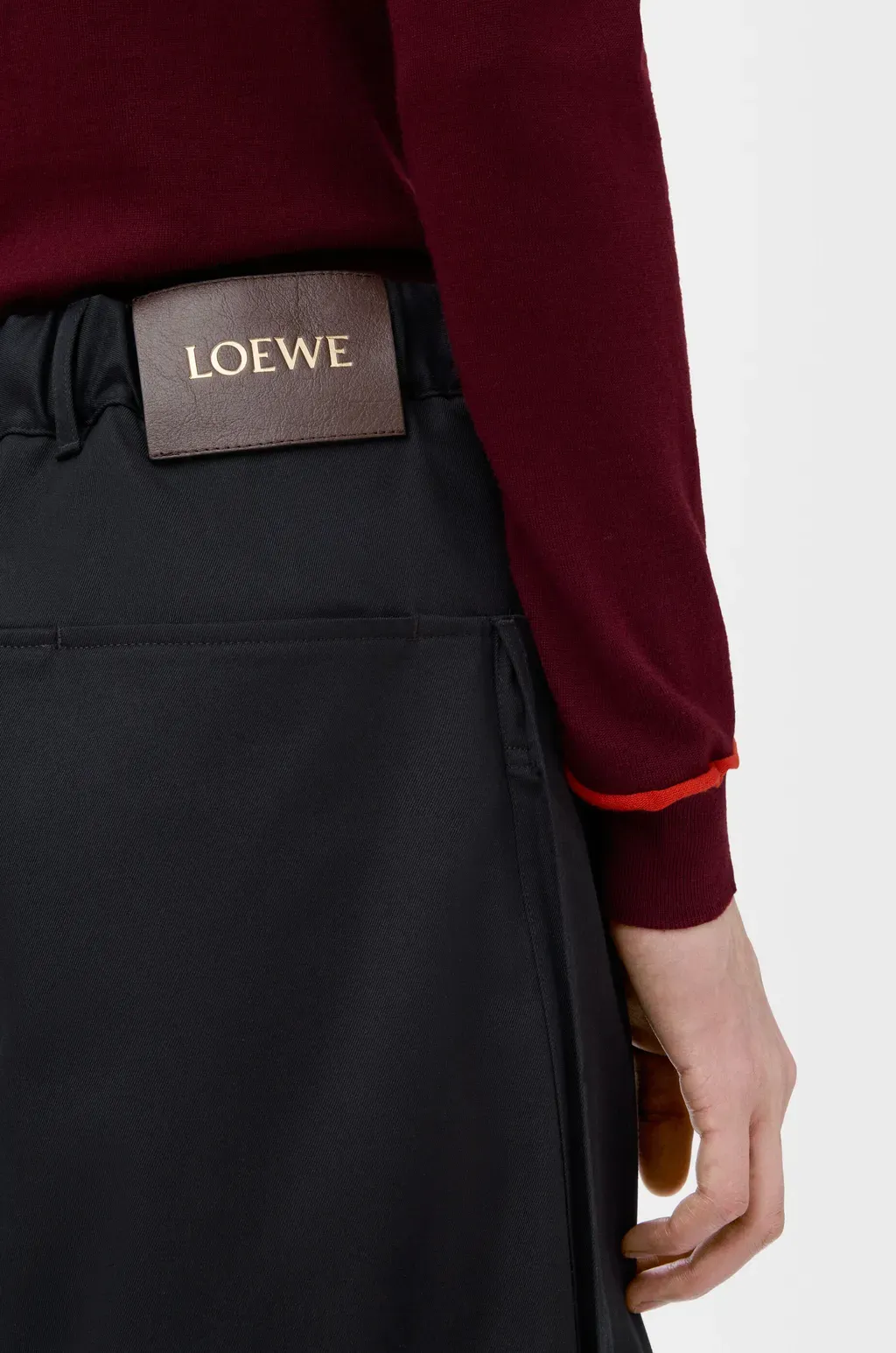 Cropped Trousers In Cotton And Silk