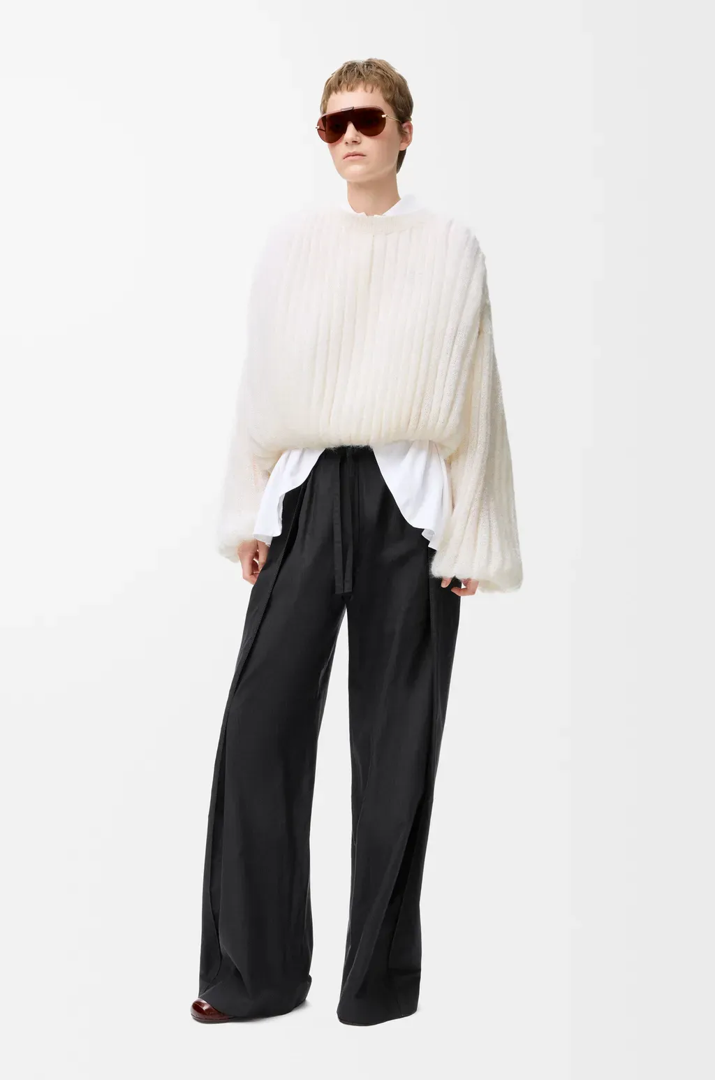 Pyjama Trousers In Silk And Cotton