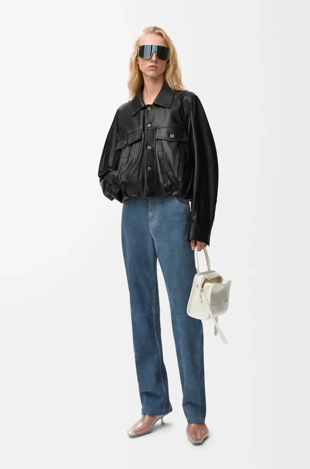 Trousers In Suede Goatskin