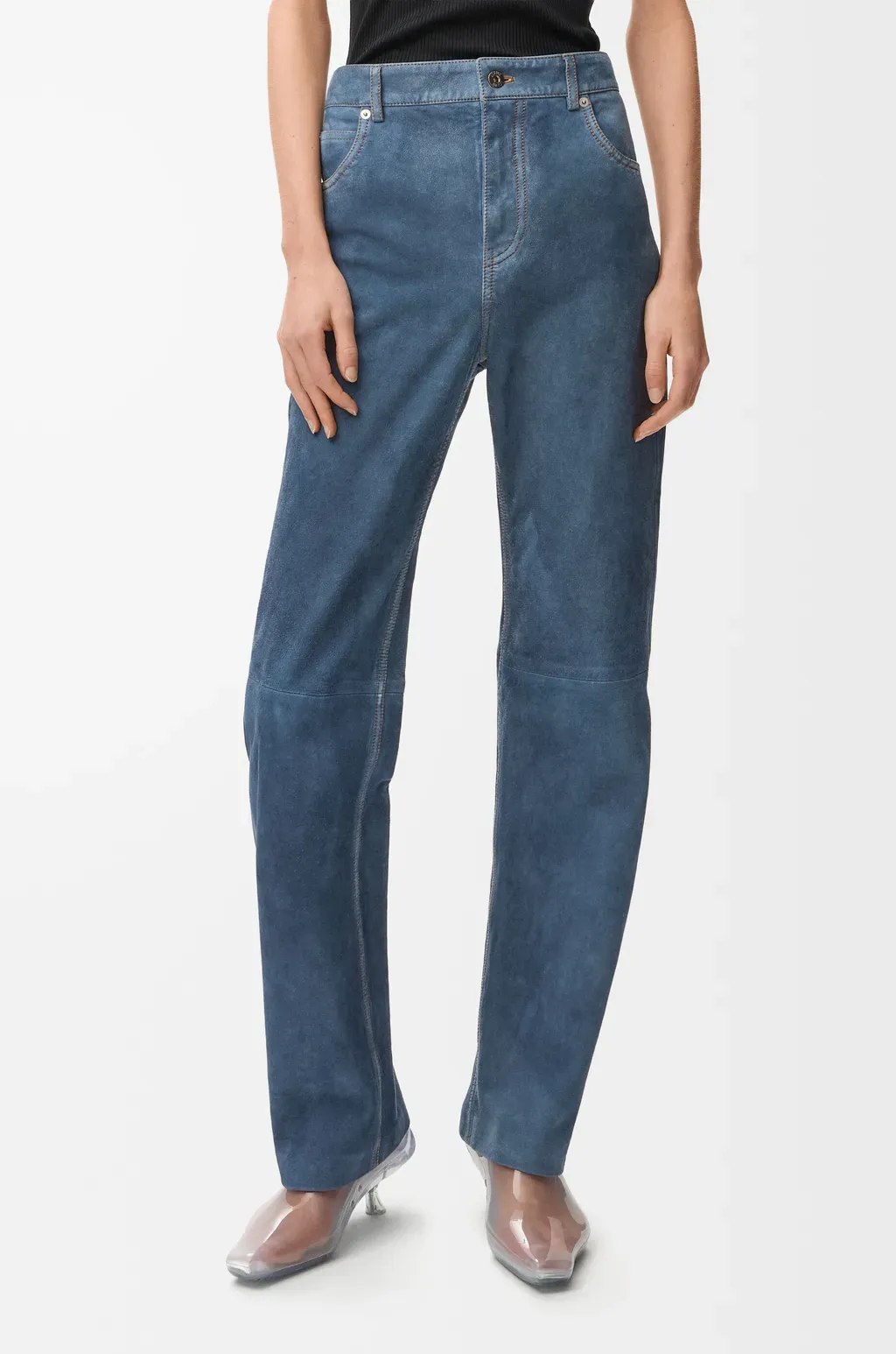 Trousers In Suede Goatskin