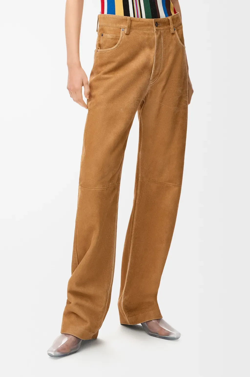 Trousers In Suede Goatskin
