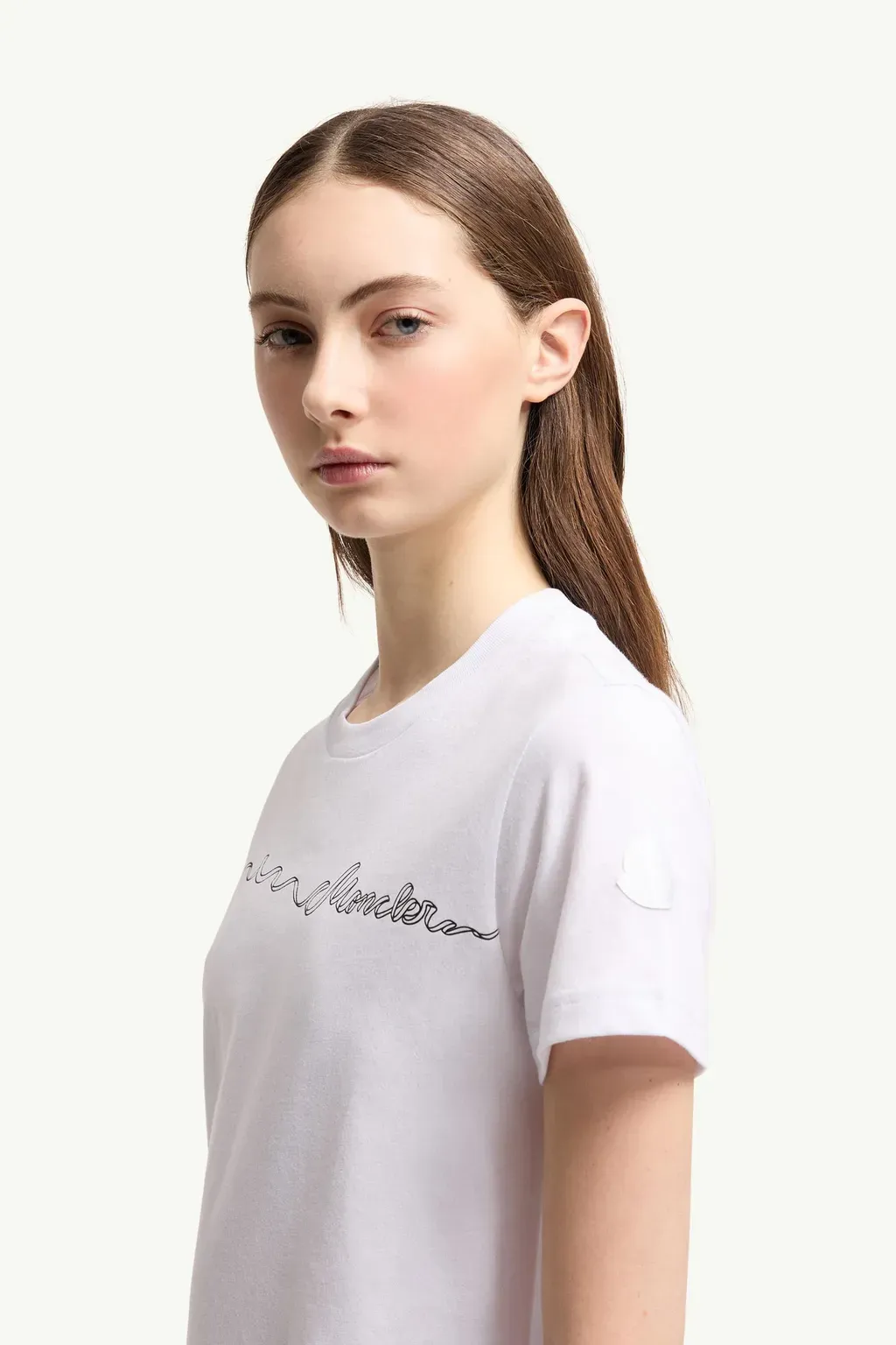 Ribbon Logo Cotton T-Shirt