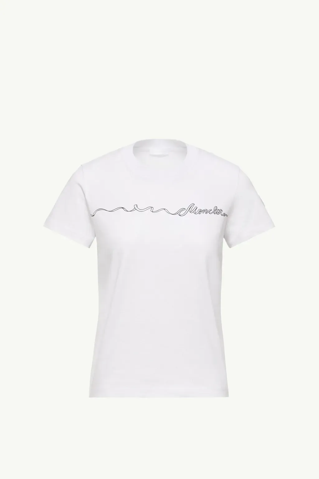 Ribbon Logo Cotton T-Shirt