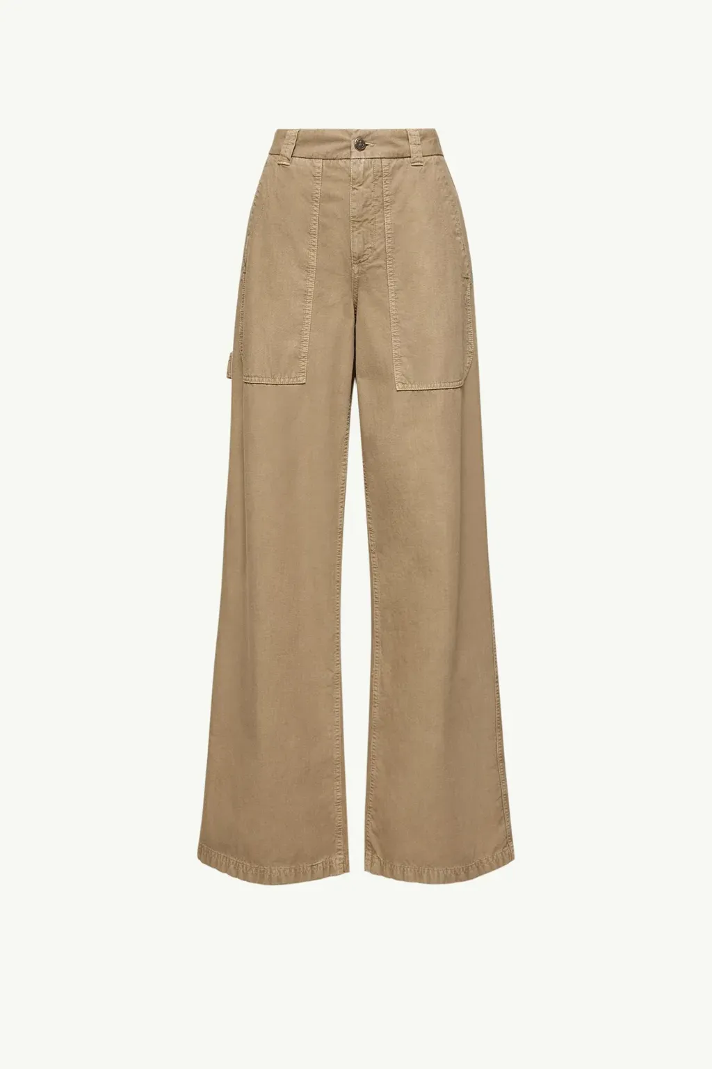 Cotton Wide Leg Trousers