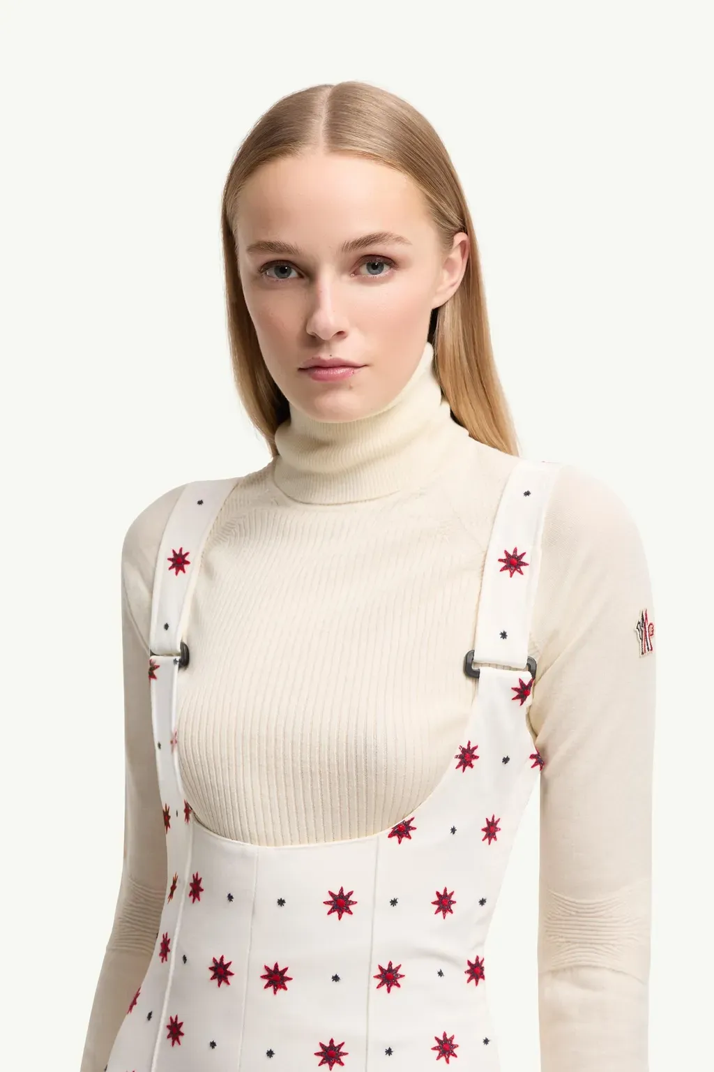 Geometric Pattern Technical Twill Ski Bib