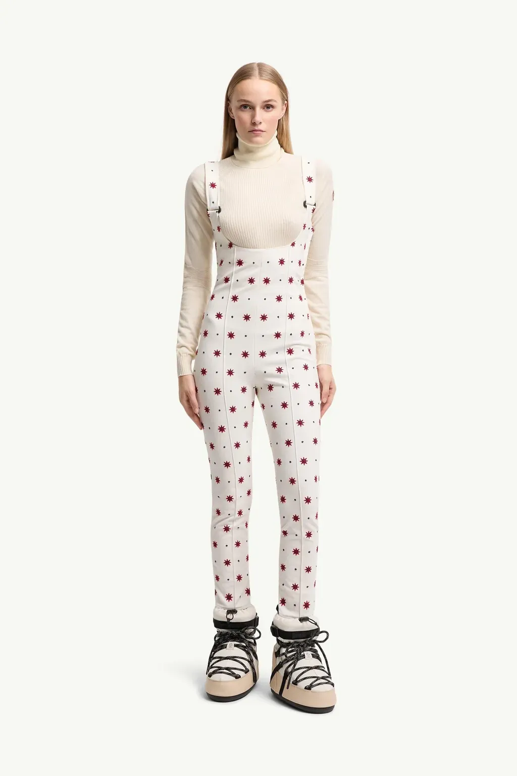 Geometric Pattern Technical Twill Ski Bib
