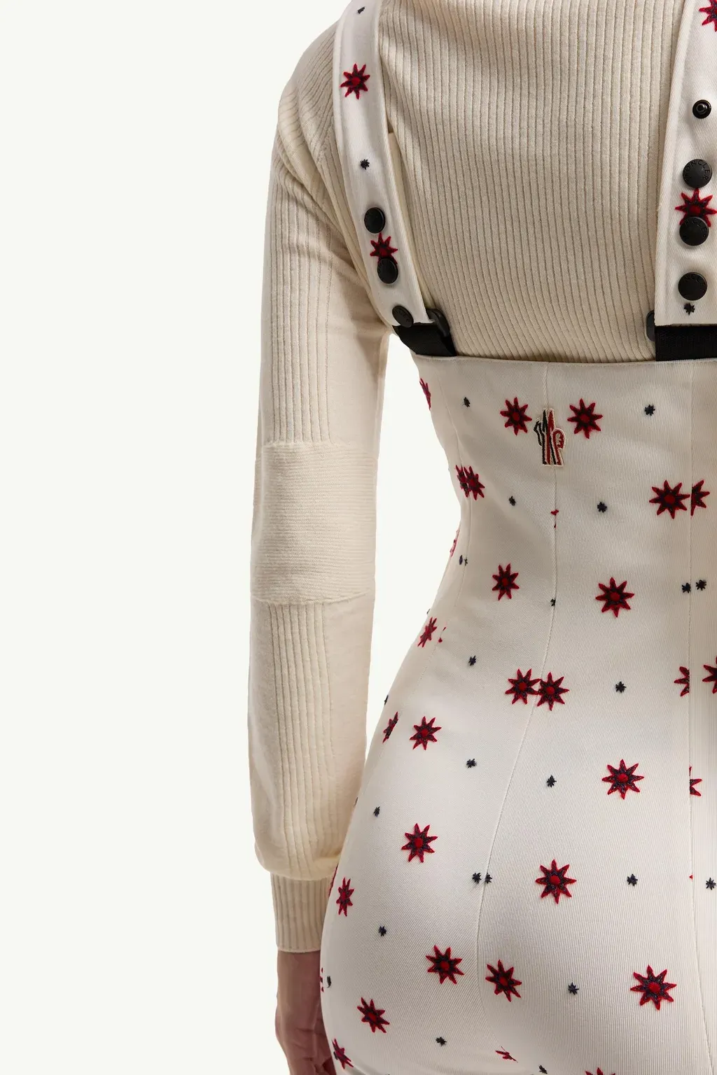 Geometric Pattern Technical Twill Ski Bib