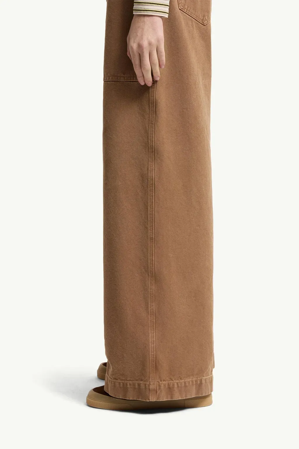 Leather Logo Cotton Trousers