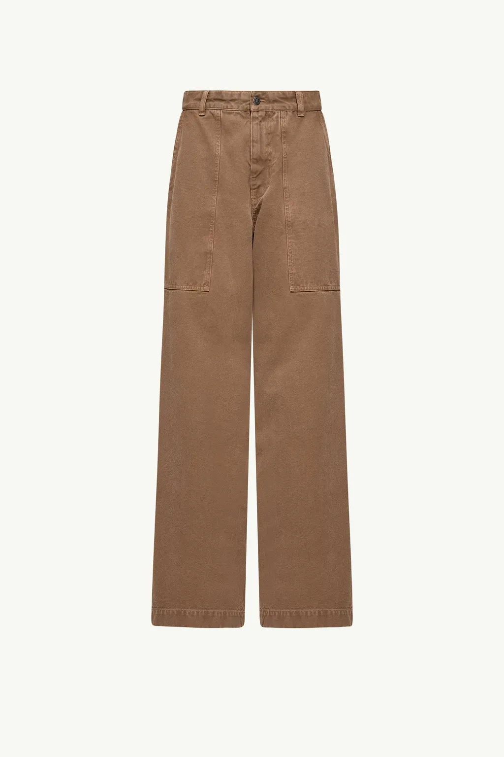 Leather Logo Cotton Trousers