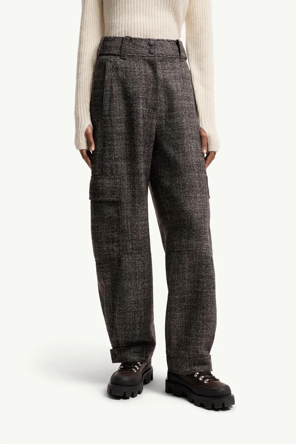 Mouliné Wool Cargo Trousers