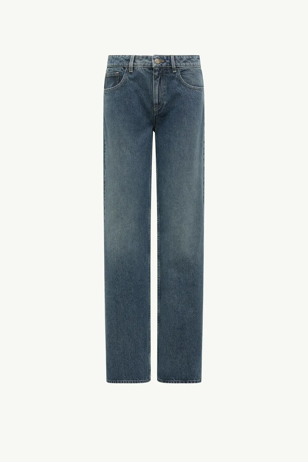 Straight Leg Bleached Jeans