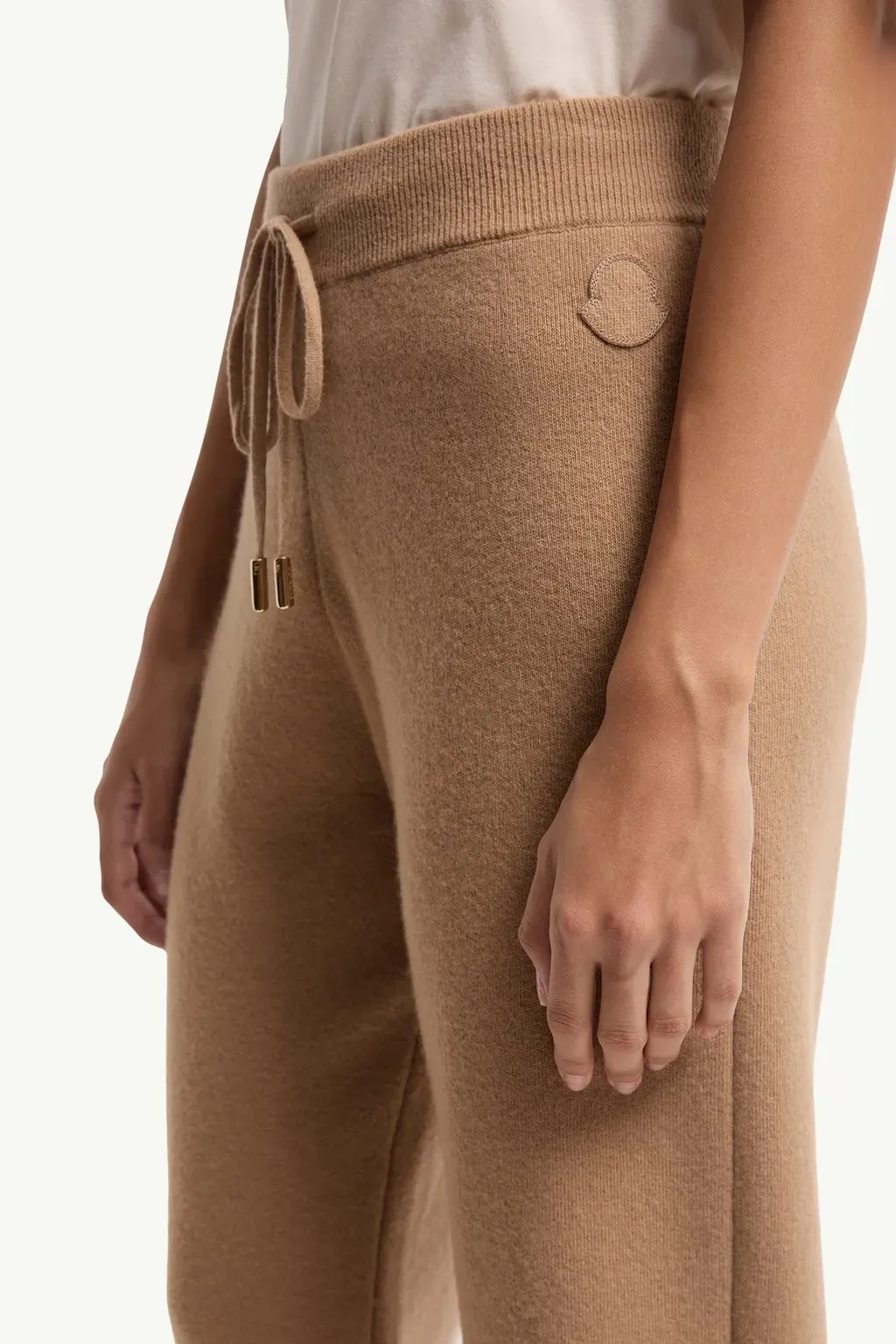 Wool & Cashmere Blend Cropped Jogging Trousers