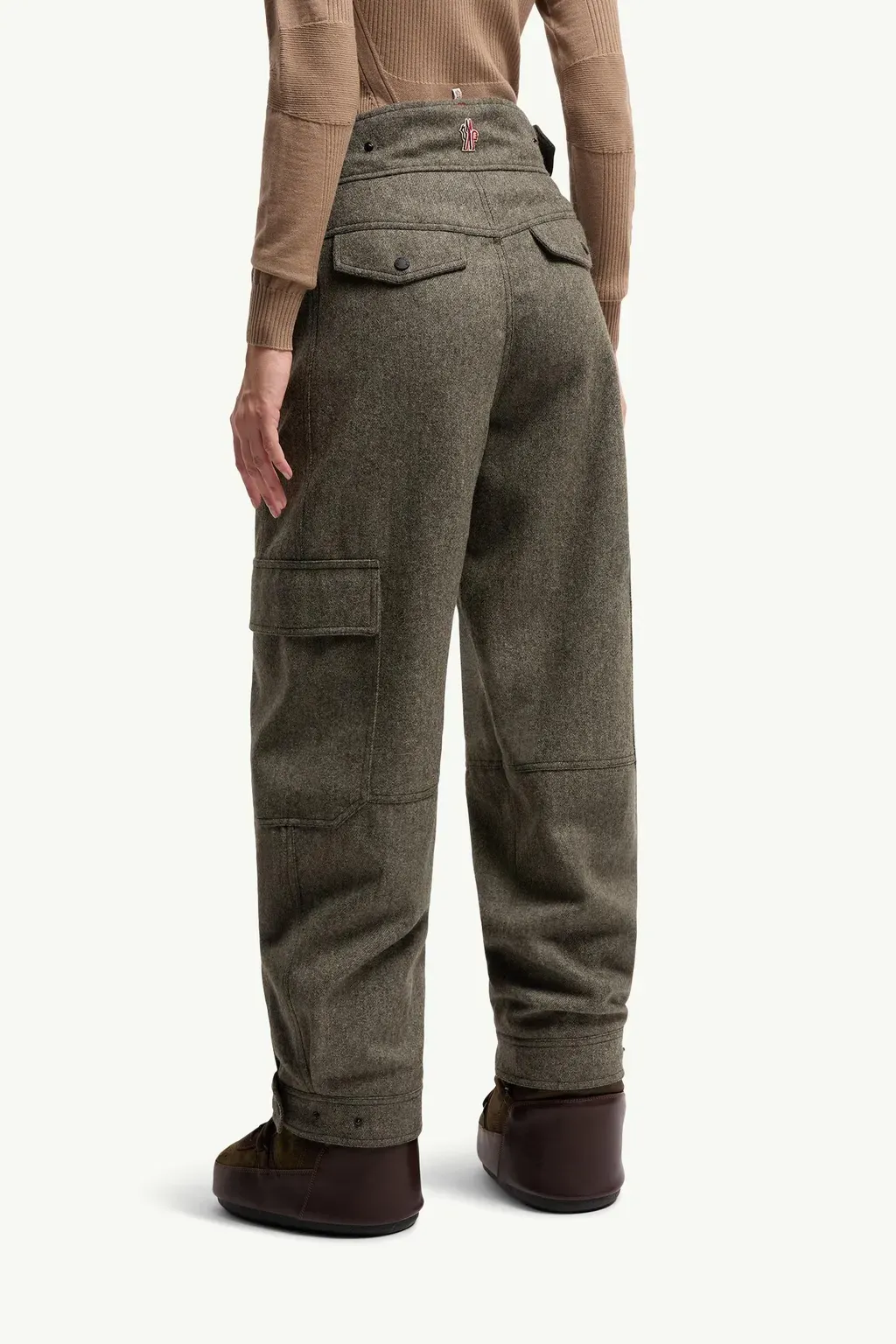 Wool Gabardine Cargo Trousers
