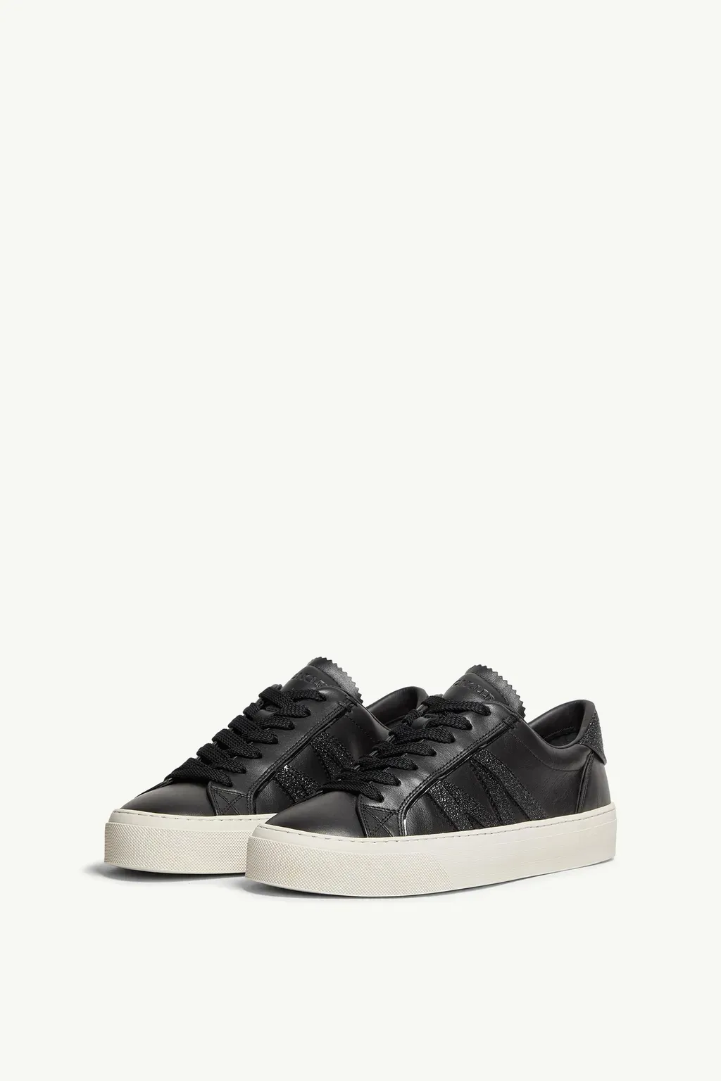 Monaco2 Leather & Glitter Trainers