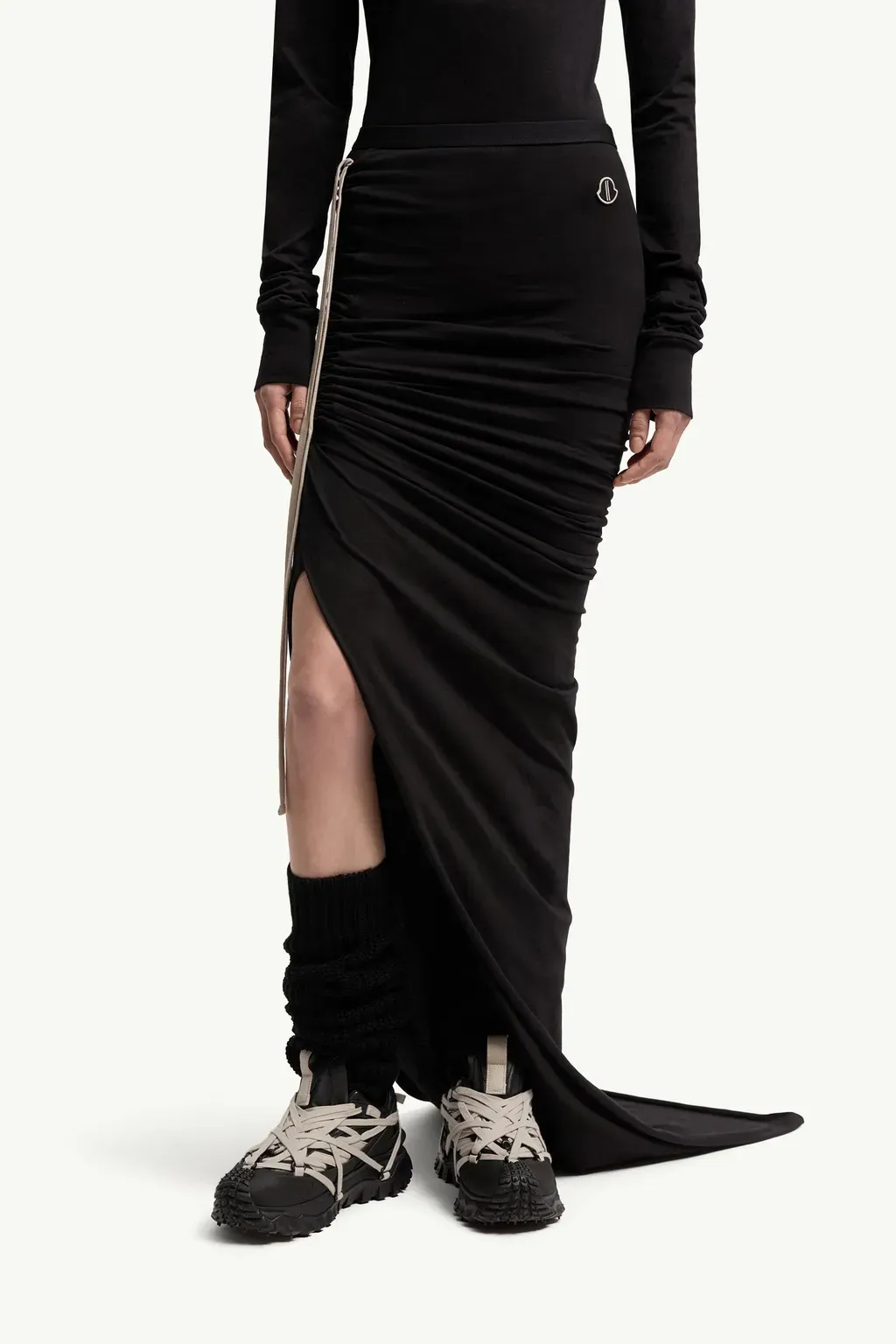 Moncler + Rick Owens Cotton Long Skirt