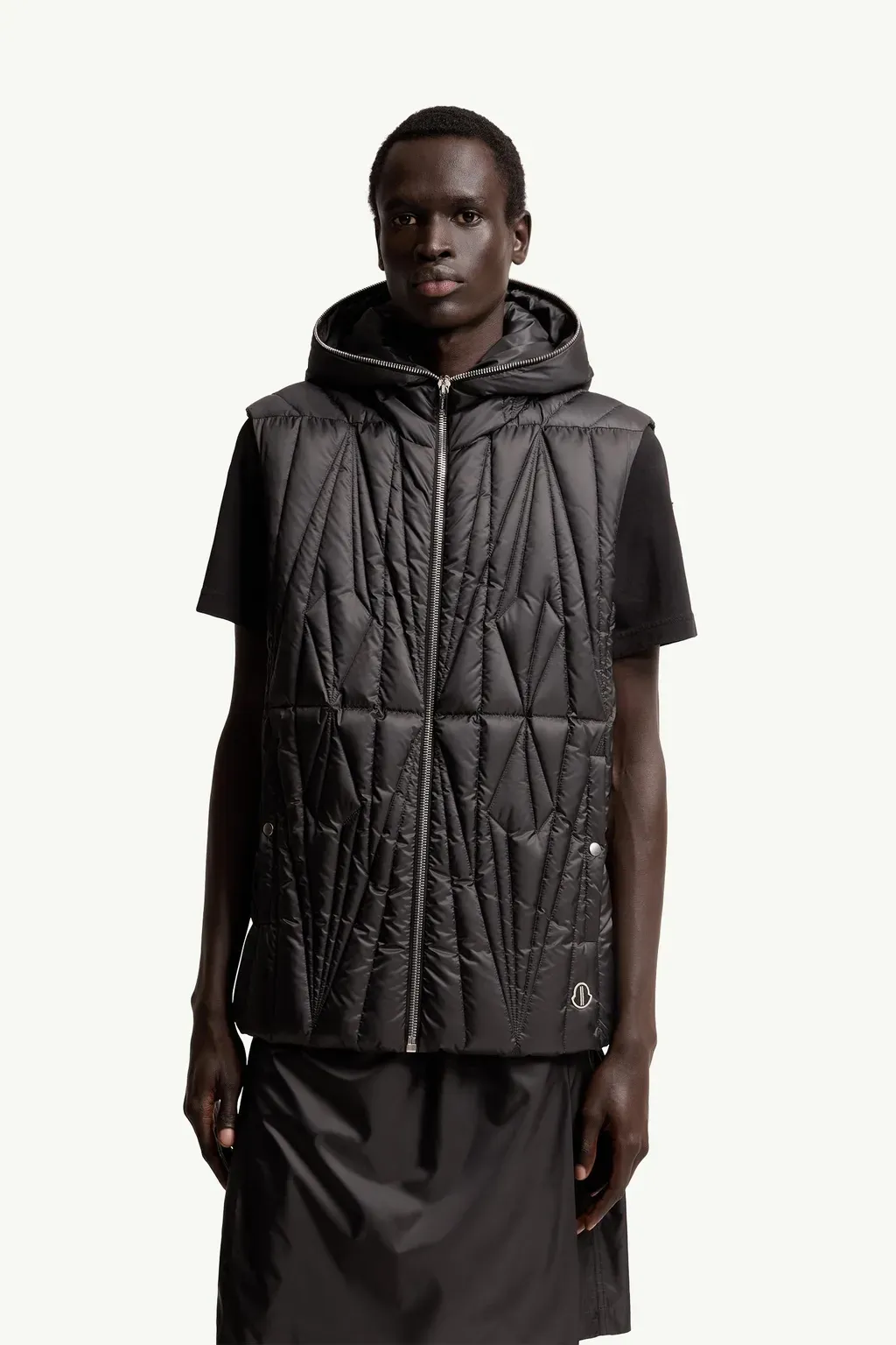 Moncler + Rick Owens Geocamo Ziplock Hooded Down Gilet