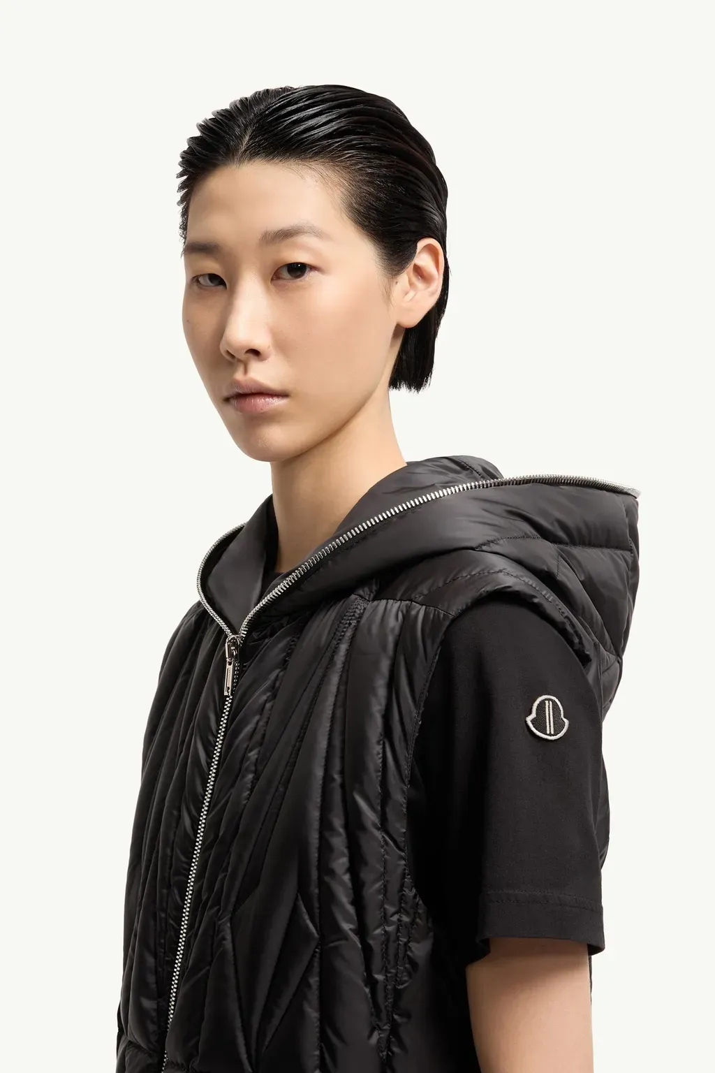 Moncler + Rick Owens Geocamo Ziplock Hooded Down Gilet