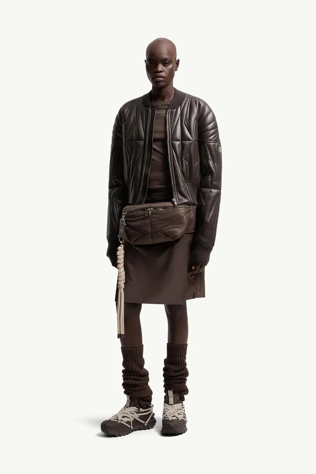 Moncler + Rick Owens Geocamo Nappa Leather Bomber Jacket