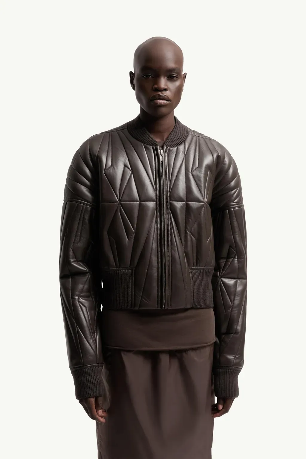 Moncler + Rick Owens Geocamo Nappa Leather Bomber Jacket