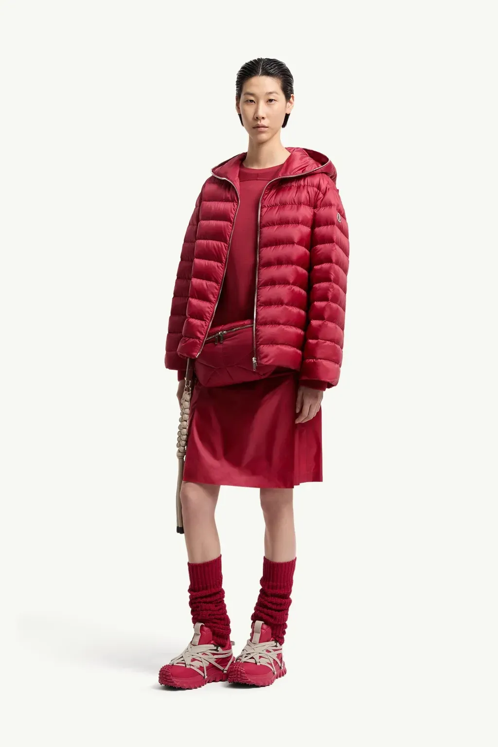 Moncler + Rick Owens Ziplock Hooded Short Down Jacket