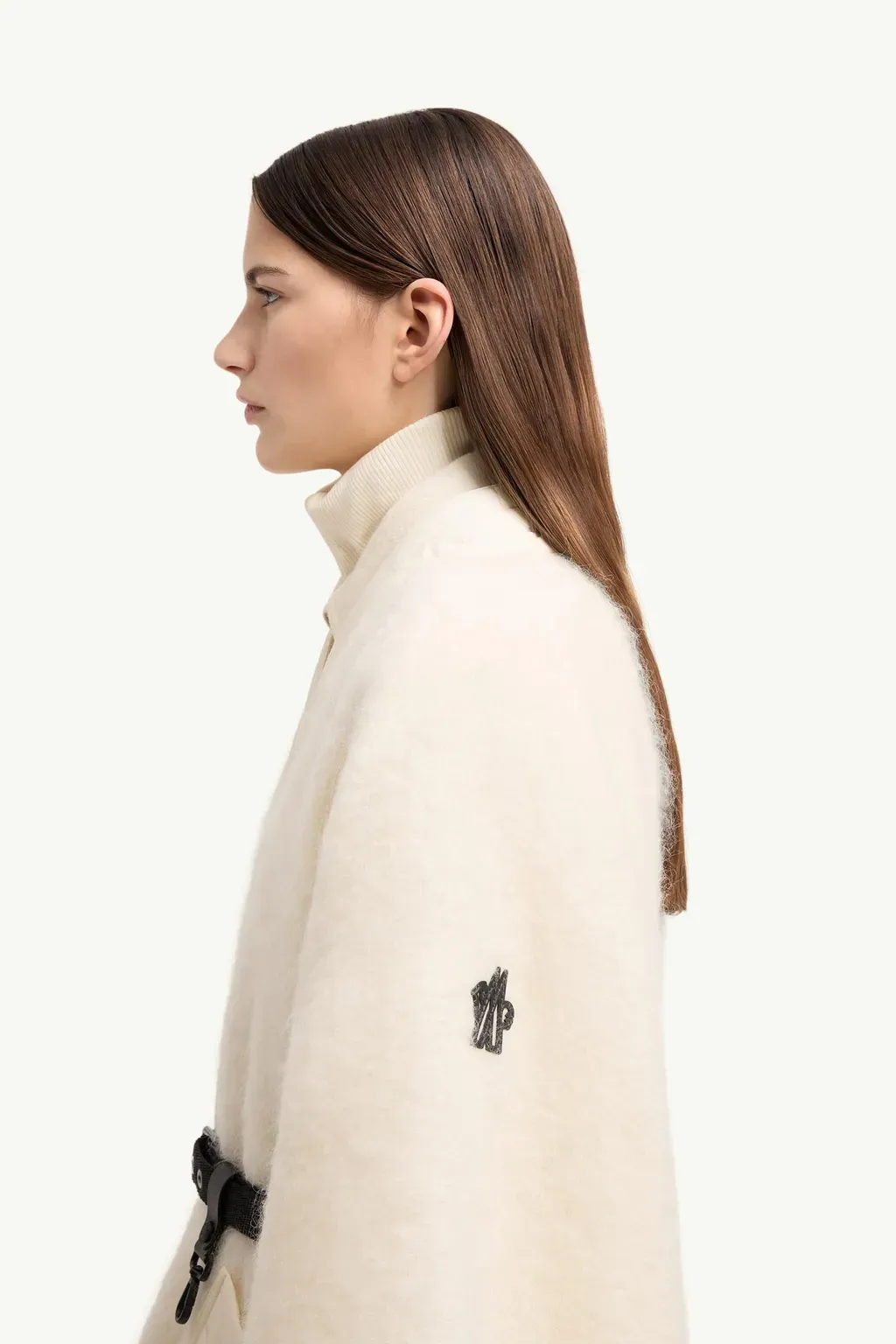 Mohair, Alpaca & Wool Blend Belted Cape
