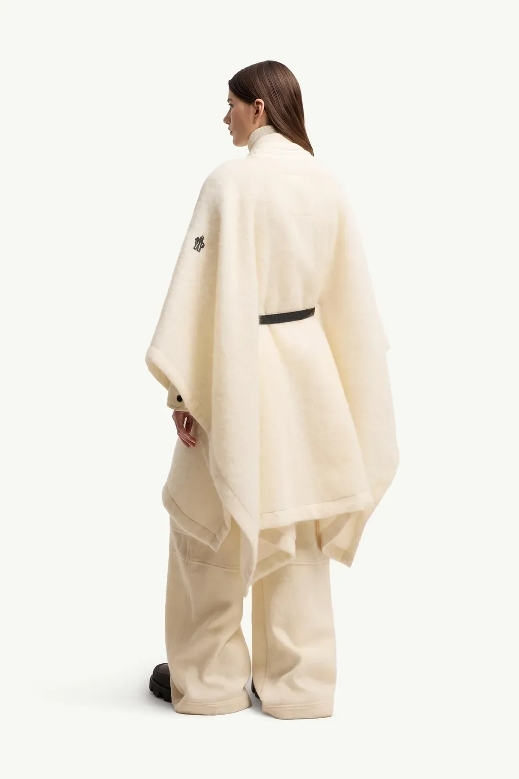 Mohair, Alpaca & Wool Blend Belted Cape