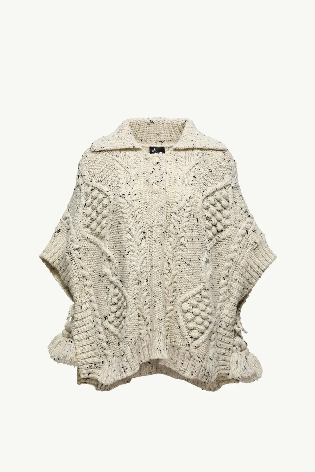 Wool Blend Tassel Cape