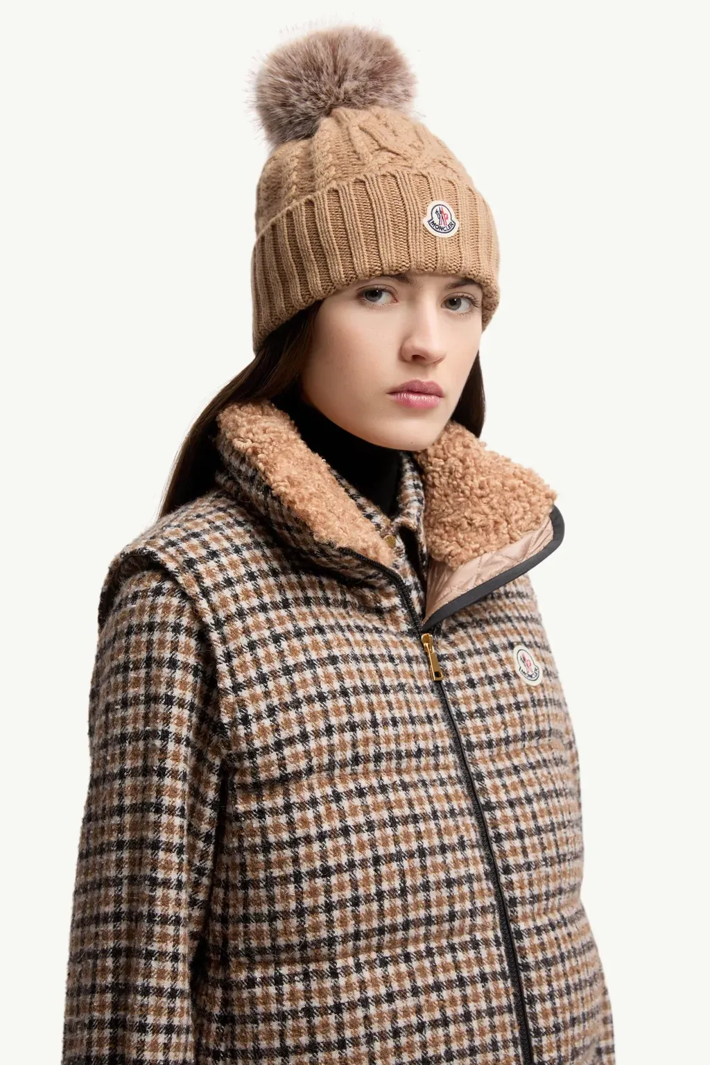 Cashmere Blend Beanie With Pom Pom