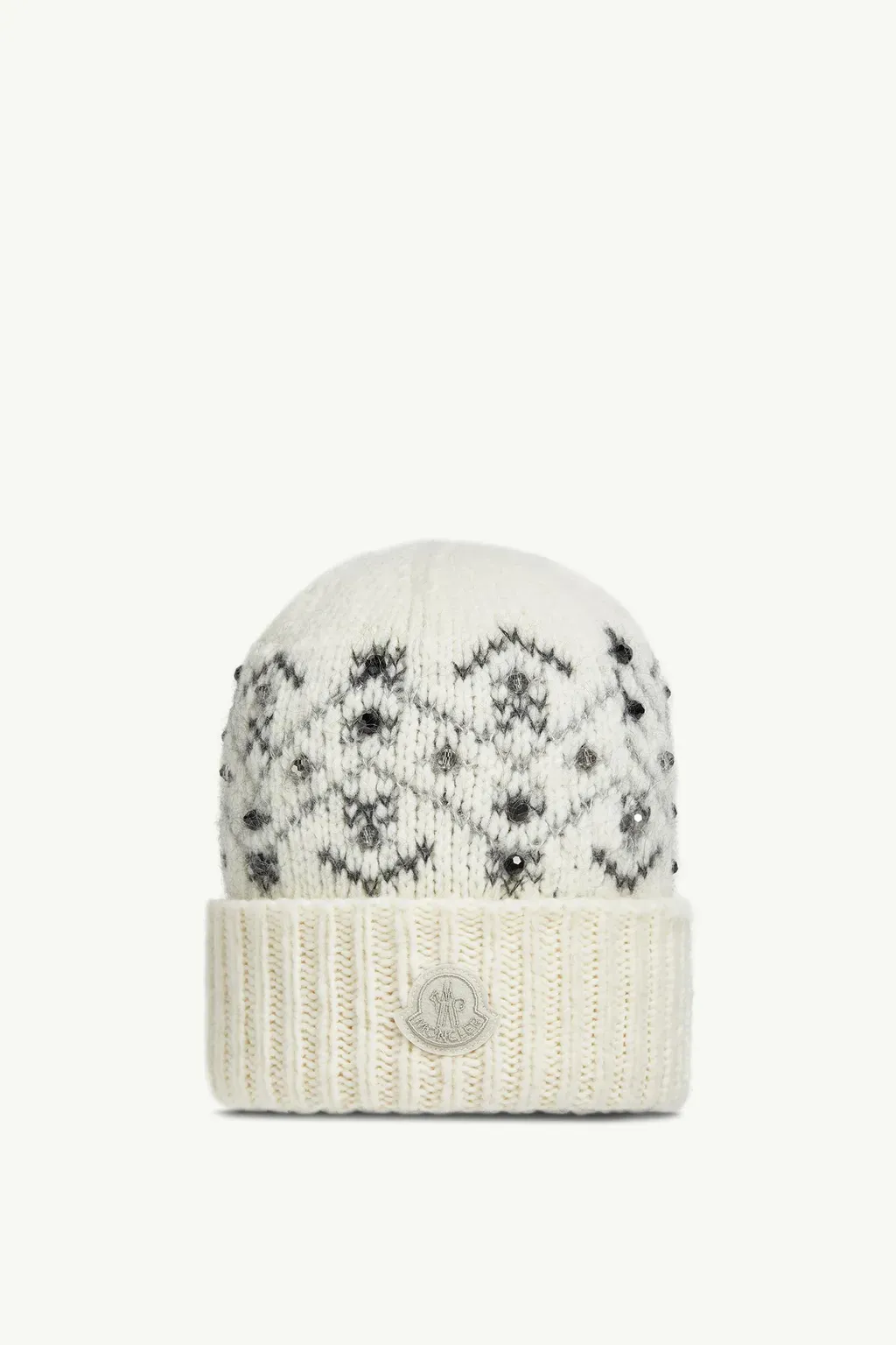 Crystal-Embroidered Alpaca Blend Beanie