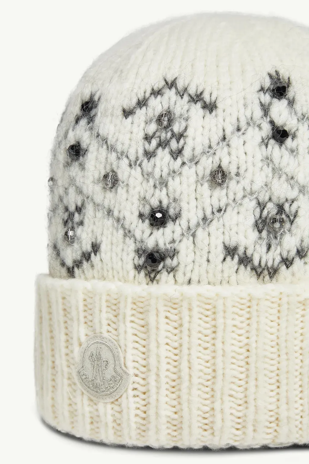 Crystal-Embroidered Alpaca Blend Beanie