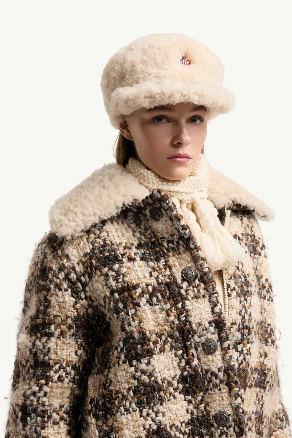 Shearling & Gore-Tex Trim Cap