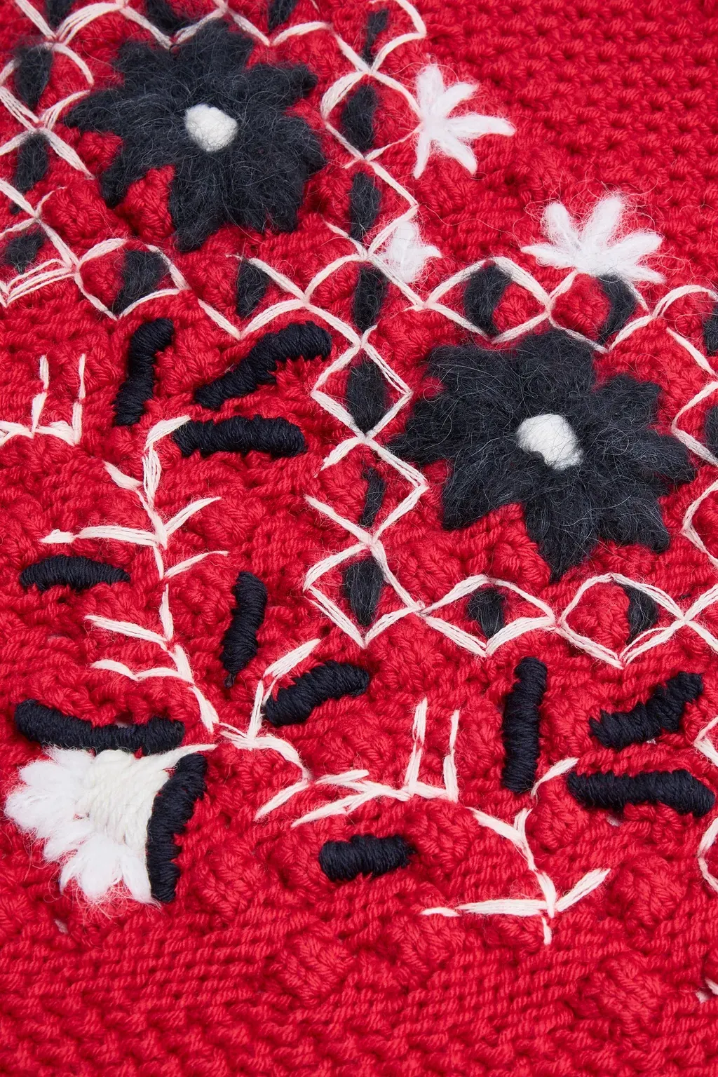 Embroidered Floral Scarf