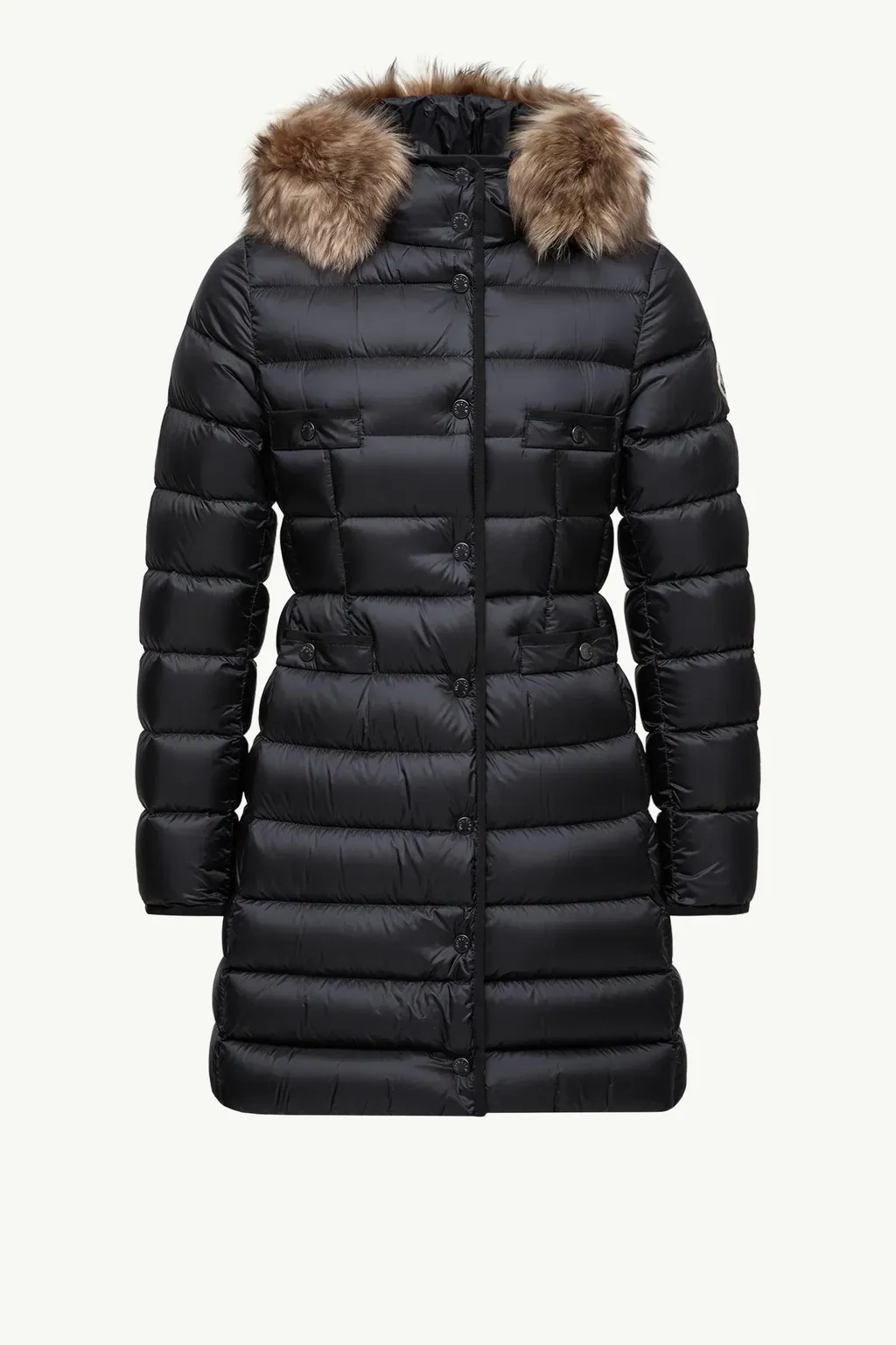 Hirmafur Hooded Shearling Long Down Jacket