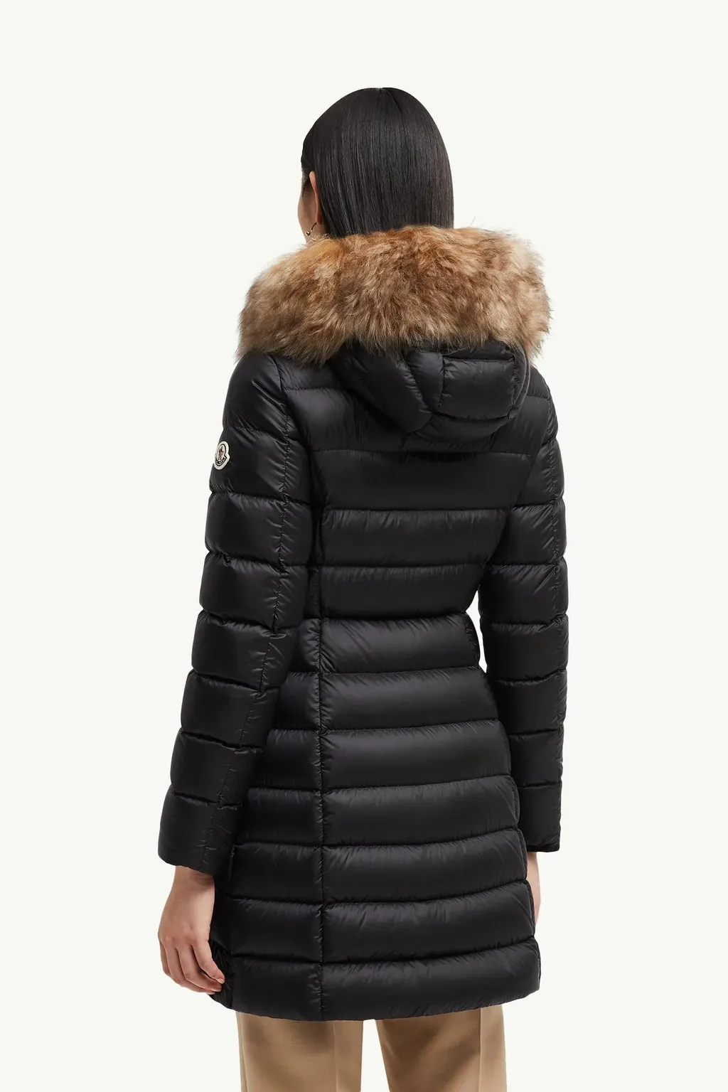 Hirmafur Hooded Shearling Long Down Jacket