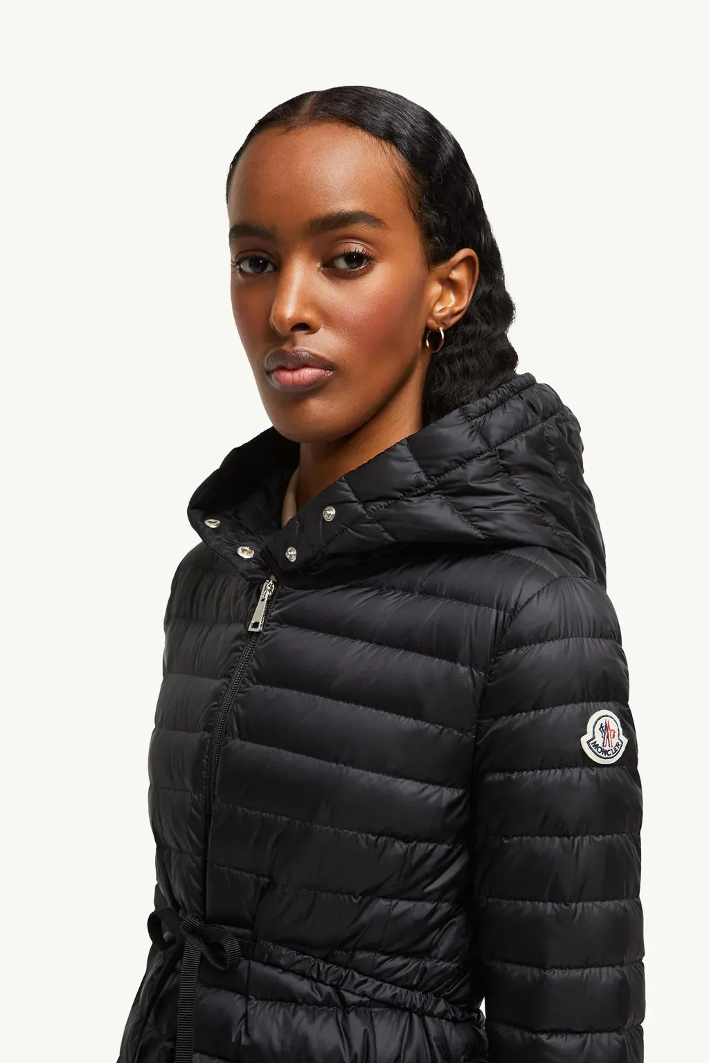 Barbel Hooded Fit & Flare Long Down Jacket