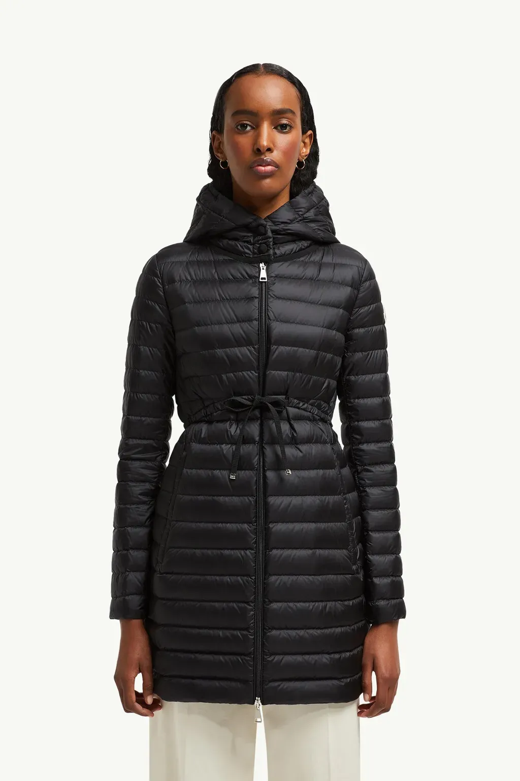 Barbel Hooded Fit & Flare Long Down Jacket